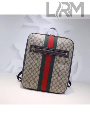 Gucci GG Supreme Backpack 478324 Brown 2017