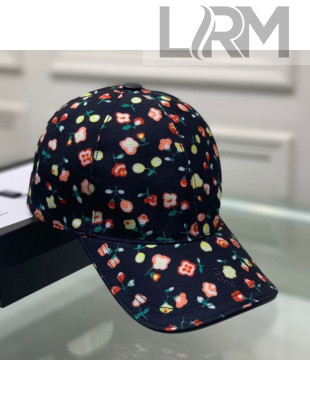 Gucci Liberty London Floral Baseball Hat Black/Multicolor 2020