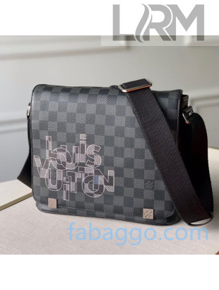 Louis Vuitton Men's District PM Messenger Bag N40272 Damier Graphite Canvas/Grey 2020