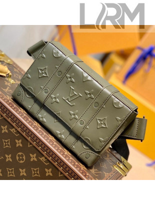 Louis Vuitton Trunk Slingbag in Monogram Seal Leather M57952 Green 2021