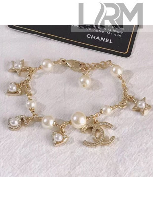 Chanel 5 Heart and Star Bracelet AB2332 2019