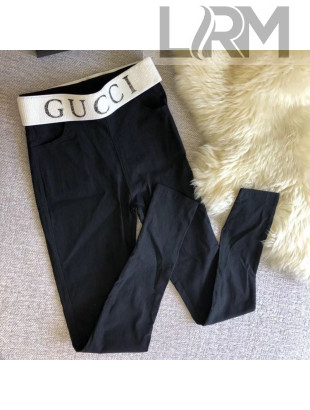 Gucci Logo Band Tights Black/White 2020  