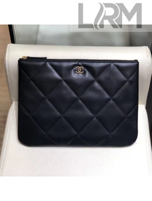 Chanel Quilted Lambskin 19 Pouch A86088 Black 2019