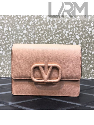 Valentino VSling Grained Calfskin Chain Wallet 069 Nude 2021