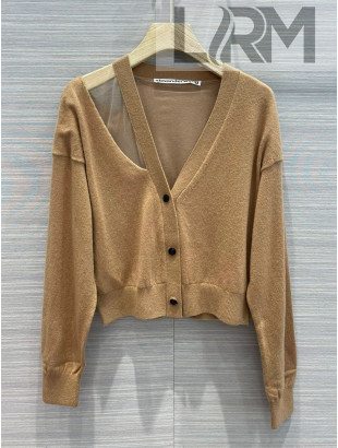 Alexander Wang Wool Cardigan AWC021912 Brown 2022 