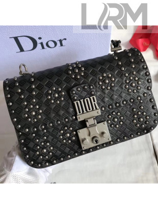 Dior Dioraddict Clutch Bag in Studded Calfskin Black 2018