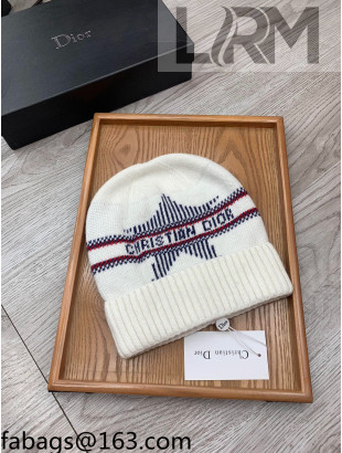 Dior Wool Knit Hat White 2021 110556