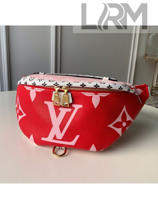 Louis Vuitton Giant Monogram Canvas Bumbag/Belt Bag M44575 Red/Pink 2019