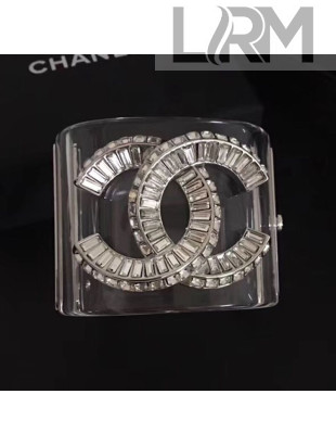 Chanel Resin Crystal CC Cuff Bracelet 01 2019