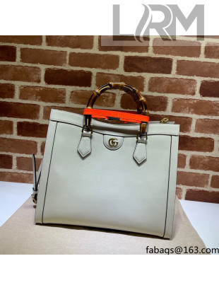 Gucci Diana Medium Tote Bag in Off-white Leather 655658 2021