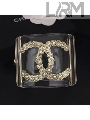 Chanel Resin Crystal CC Cuff Bracelet 02 2019