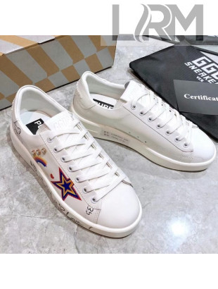 Golden Goose Graffiti White Calfskin Sneaker 2021 45 