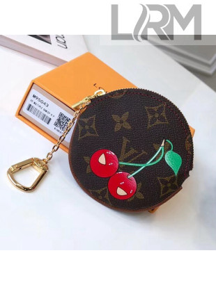 Louis Vuitton Monogram Canvas Round Coin Purse M62088 Cherry Print