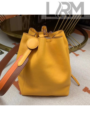 Hermes Licol Hermes 17 Bucket Bag Yellow 2019(Half Handmade) 