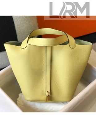 Hermes Picotin Lock Bag 22cm in Togo Calfskin Chick Yellow 2021