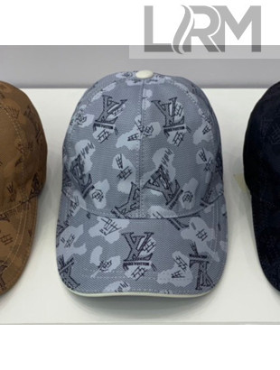 Louis Vuitton Fabric Baseball Hat Grey 2021 11