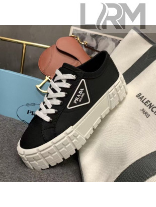 Prada Nylon Platform Sneakers Black 2021