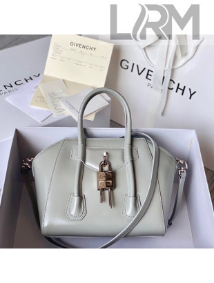 Givenchy Mini Antigona Lock Bag in Box Leather Grey 2022