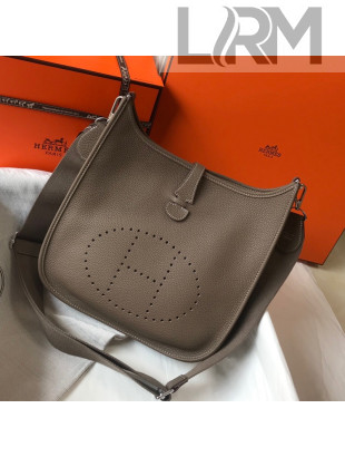 Hermes Evelyne Bag 29cm in Togo Calfskin Elephant Grey 2021