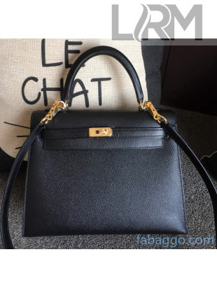 Hermes Kelly 25/28/32cm Bag in Original Epsom Leather Black/Gold Hardware 2020  (Half-Handmand) 