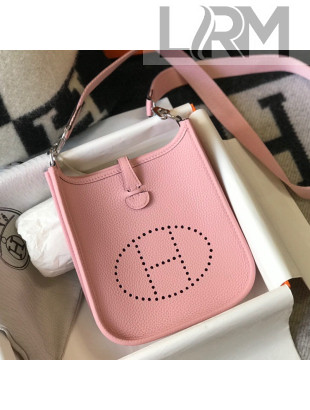 Hermes Evelyne Mini Bag 18cm in Togo Calfskin Milk Shake Pink 2021