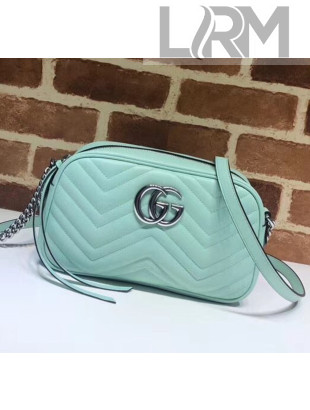 Gucci GG Marmont Matelassé Small Shoulder Bag 447632 Pastel Green 2020