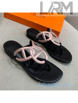 Hermes Beach Flat Sandals Pink 2020