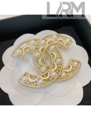 Chanel Pearl CC Brooch AB5866 2021