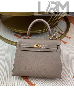 Hermes Kelly 25cm Original Epsom Leather Bag Etoupe