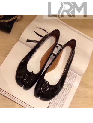 Maison Margiela Patent Leather Flats Tabi Ballet Black 2019