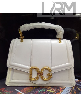 Dolce&Gabbana Large DG Amore Top Handle Bag White 2019