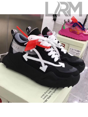 Off-White C/O ODSY-1000  Mesh and Calfskin Sneakers Black 2019 (For Women and Men)