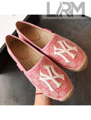 Gucci NY GG Canvas Flat Espadrilles Pink 2019