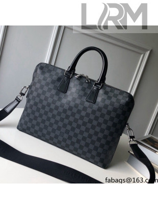 Louis Vuitton Briefcase in Damier Canvas N48224 Black 2021