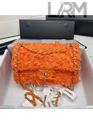 Chanel Tweed Medium Flap Bag A69900 Orange 2020