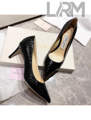 Jimmy Choo Snakeskin Pumps Black 6.5/8.5cm 2021