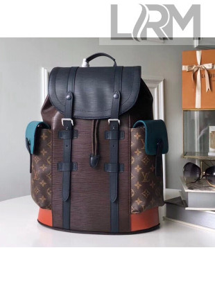 Louis Vuitton Epi Leather and Monogram Canvas Christopher PM Backpack Brown M51458