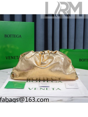 Bottega Veneta Large Pouch Soft Voluminous Clutch Bag Gold Leather 2021 576227L