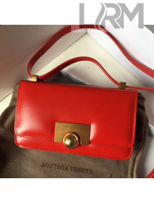 Bottega Veneta Mini Smooth Calfskin BV Classic Ronde Shoulder Bag Red 2019