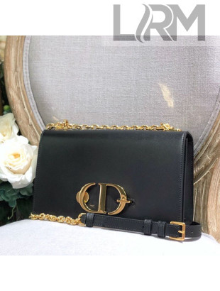 Dior 30 Montaigne CD Flap Bag Smooth Calfskin Black 2019