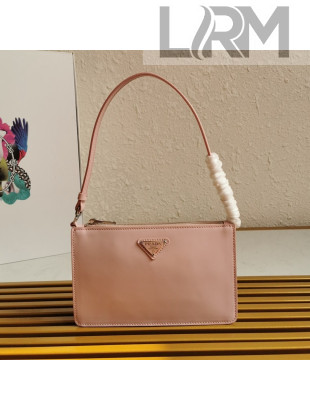 Prada Brushed Leather Mini Bag 1BC155 Pink 2021