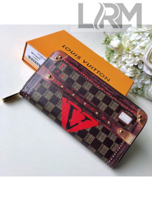 Louis Vuitton Transformed Damier Canvas Trompe l’oeil Zippy Wallet M63490 2019