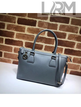 Gucci Interlocking G Charm Leather Tote Bag 449659 Grey 2019