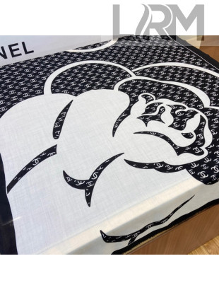 Chanel Cashmere Scarf 100x200cm Black 2021 21100740