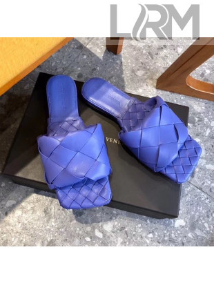 Bottega Veneta Lambskin BV LIDO Flat Sandals Violet 2020