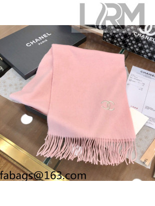 Chanel Cashmere Scarf 32x180cm Pink 2021 21100749