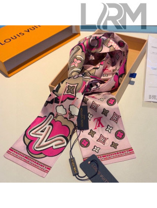 Louis Vuitton Street Monogram Bandeau Scarf 8x120cm Pink 2021