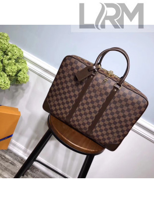 Louis Vuitton Damier Ebene Canvas Porte-Documents Voyage Bag N41124