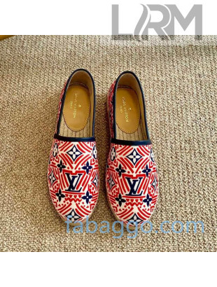 Louis Vuitton Crafty Monogram Canvas Espadrilles Red 01 2020