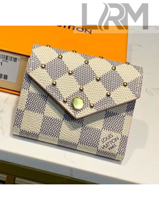 Louis Vuitton Damier Azur Canvas Studded Zoe Small Wallet N60251 2019